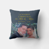 新婚夫婦のクリスマス フォト 記念品 初クリスマス クッション (裏面)