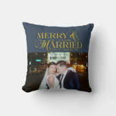 新婚夫婦のクリスマス フォト 記念品 初クリスマス クッション (正面)
