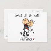 新婚夫婦のファーストダンスTシャツとギフト 案内ポストカード (正面/裏面)