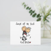 新婚夫婦のファーストダンスTシャツとギフト 案内ポストカード (スタンド正面)