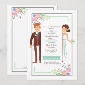 新婚夫婦のブランチ招待状 招待状 (正面/裏面)