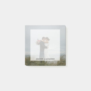 新婚夫婦の写真を結婚作る ポストイット