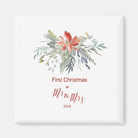 新婚夫婦の初めてのクリスマス マグネット (正面)