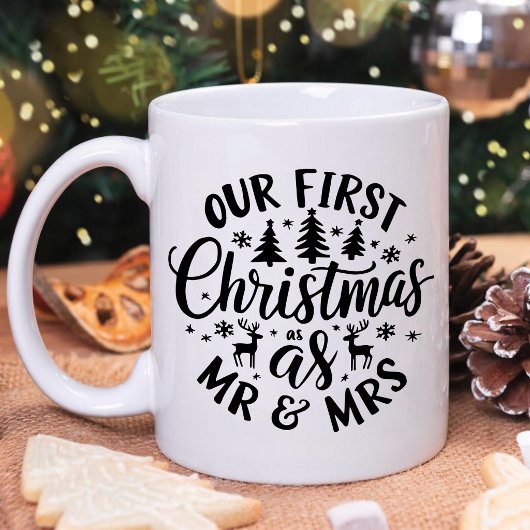 新婚夫婦の最初のクリスマスギフト 妻 コーヒーマグカップ