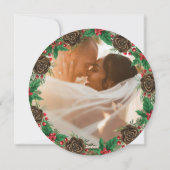 新婚夫婦の最初のクリスマス 写真 シーズンカード (裏面)