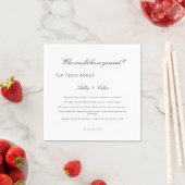 新婚夫婦の結婚式に関するミニマリストの楽しい事実 スタンダードカクテルナプキン (インサイチュ)