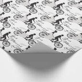 新婚夫婦の自転車 ラッピングペーパー (角)