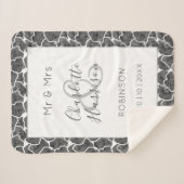 新婚夫婦の贈パーソナライズされたり物 シェルパブランケット (正面(横))