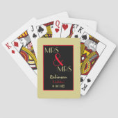 新婚夫婦の贈パーソナライズされたり物 トランプ (裏面)