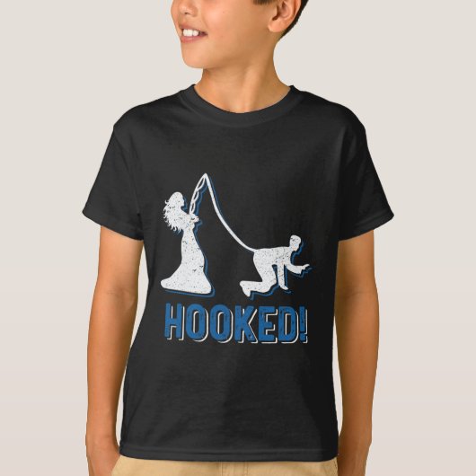 新婚夫婦の釣り愛 Tシャツ (正面)