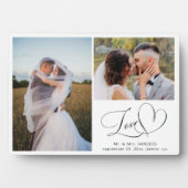 新婚夫婦のMr＆Mrsカップルの結婚写真 フォトプラーク (正面)