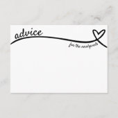 新婚夫婦へのアドバイス ハートライン 結婚式 エンクロージャーカード (正面)