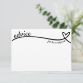 新婚夫婦へのアドバイス ハートライン 結婚式 エンクロージャーカード (スタンド正面)