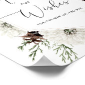 新婚夫婦への冬のグリーンなアドバイスと願い ポスター (角)