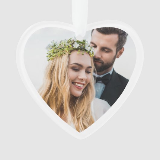 新婚夫婦1stクリスマスフォト オーナメント (正面)