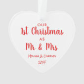 新婚夫婦1stクリスマスフォト オーナメント (裏面)