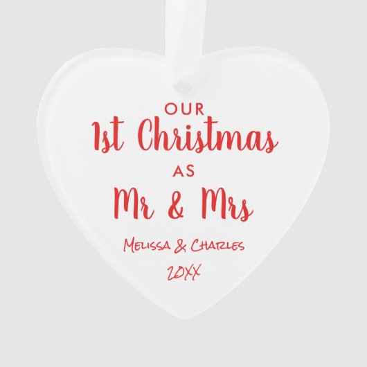 新婚夫婦1stクリスマスフォト オーナメント (裏面)