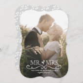 新婚夫婦 | ウェディングフォトのお知らせ 案内状 (正面/裏面)