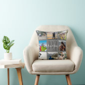 新婚夫婦 オーダーメイド 8枚 写真グリッド サークル ピ クッション (椅子)