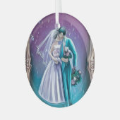 新婚夫婦 ガラスオーナメント (正面左)