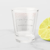 新婚夫婦 シルバー ローズゴールド ウェディング ショットグラス (裏面)