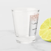 新婚夫婦 シルバー ローズゴールド ウェディング ショットグラス (左)