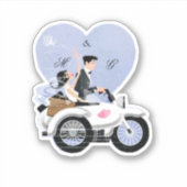 新婚夫婦 シール (正面)