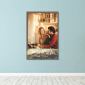 新婚夫婦 ロッキー夫婦 風景写真 キャンバスプリント (インサイチュ (ウッドフロア))