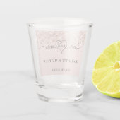 新婚夫婦 ローズゴールド 結婚 ショットグラス (裏面)