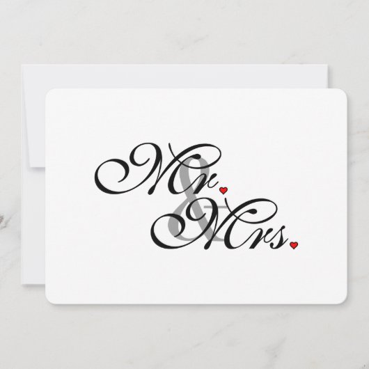 新婚夫婦 彼 彼女 夫 妻 招待状 (正面)