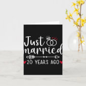 新婚夫婦 楽しい夫婦 ２０年目の結婚記念日 カード (黄色い花)