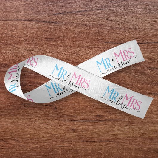 新婚夫婦 結婚祝い ギフト包装 白 サテンリボン