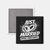 新婚夫婦 - 結婚 ハネムーン カップル - 結婚しました マグネット (正面/裏面)