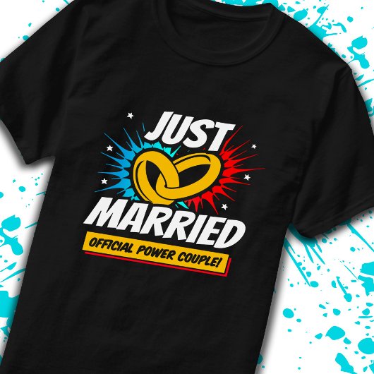 新婚夫婦 - 結婚 ハネムーン カップル - 結婚しました Tシャツ