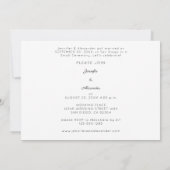 新婚夫婦 B 横 1 枚 結婚式の披露宴写真 招待状 (裏面)