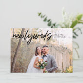 新婚夫婦 B 横 1 枚 結婚式の披露宴 招待状 (スタンド正面)