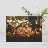 新婚夫婦 W 横 1 枚 写真 結婚式披露宴 招待状 (スタンド正面)