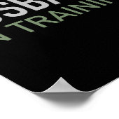 新婚夫研修中 面白いギフト 結婚式 婚約 ポスター (角)