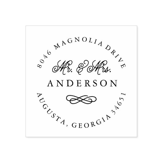 新婚差出人住所切手 ラバースタンプ (インプリント)