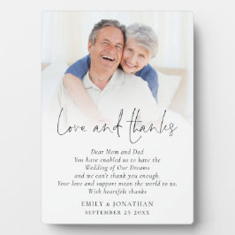 新婚感謝してい愛親の写真結婚の フォトプラーク