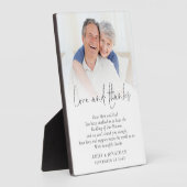 新婚感謝してい愛親の写真結婚の フォトプラーク (側面)