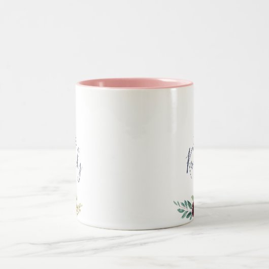 新婚数々の嫁のエレガントフローラ ツートーンマグカップ (中央)