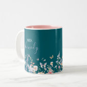 新婚数々の嫁の花色の山花緑の夫人 ツートーンマグカップ (正面左)