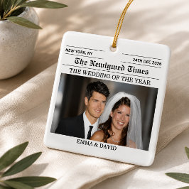 新婚新聞結婚式の写真 セラミックオーナメント