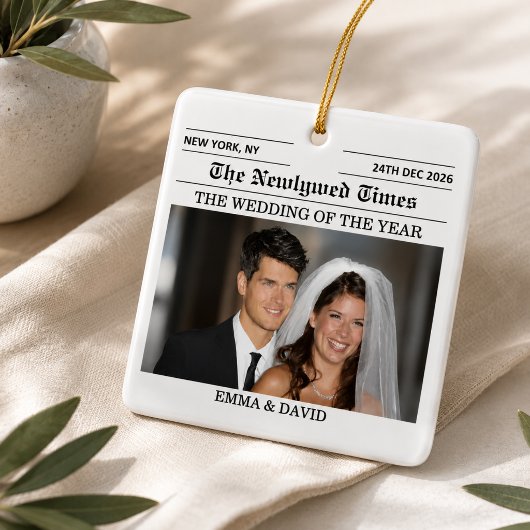 新婚新聞結婚式の写真 セラミックオーナメント