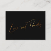 新婚旅モダン行基結婚金の エンクロージャーカード (裏面)