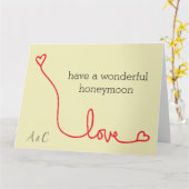 新婚旅行おめでとう カード (黄色い花)