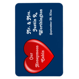 新婚旅行の小屋の青い巡航のドアのマーカー マグネット