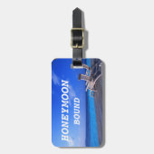 新婚旅行の荷物のラベル ラゲッジタグ (正面縦)