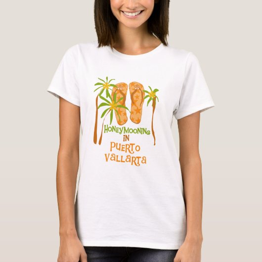 新婚旅行のPuerto VallartaのTシャツおよびギフト Tシャツ (正面)